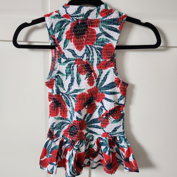 ZARA Floral peplum blouse - Picture 3 of 6